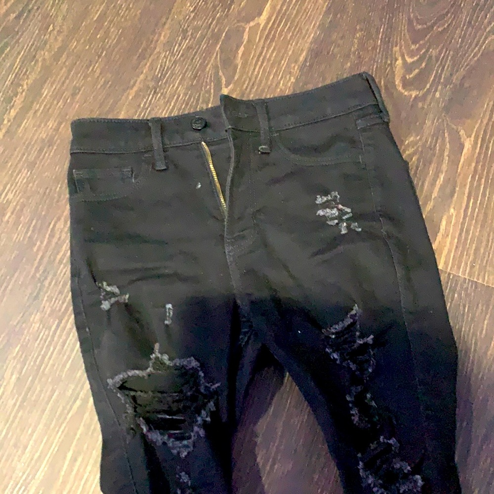 Black ripped jeans
